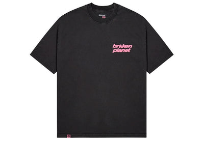 Broken Planet Streetwear Broken Planet Market Basics Tee Washed Midnight Black/Pink