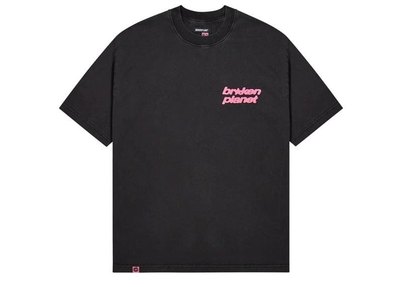 Broken Planet Streetwear Broken Planet Market Basics Tee Washed Midnight Black/Pink