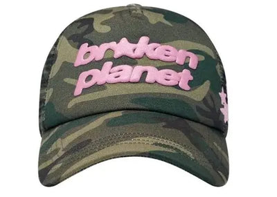Broken Planet Accessories Broken Planet Market Cap Green Star Camo/Pink