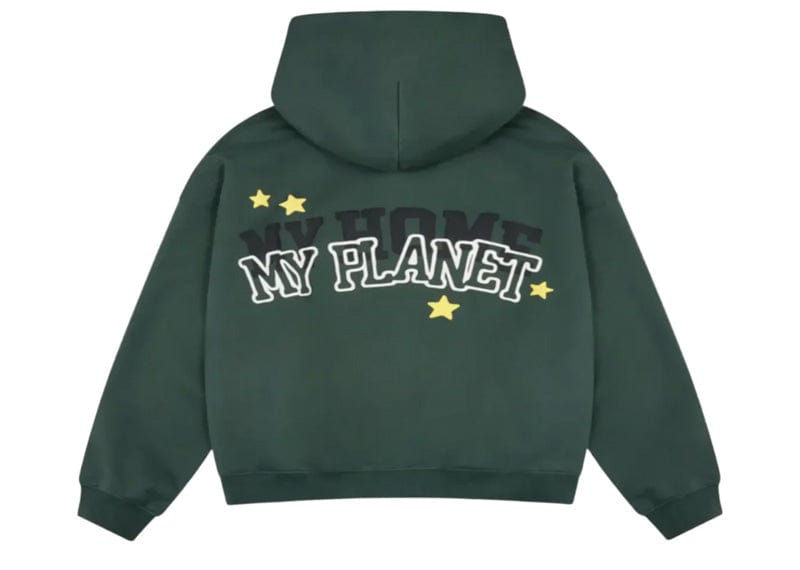 Broken Planet Streetwear Broken Planet Market My Planet Zip Up Hoodie Emerald Green