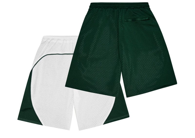 Broken Planet Streetwear Broken Planet Market Reversible Mesh Shorts Snow White/Forest Green