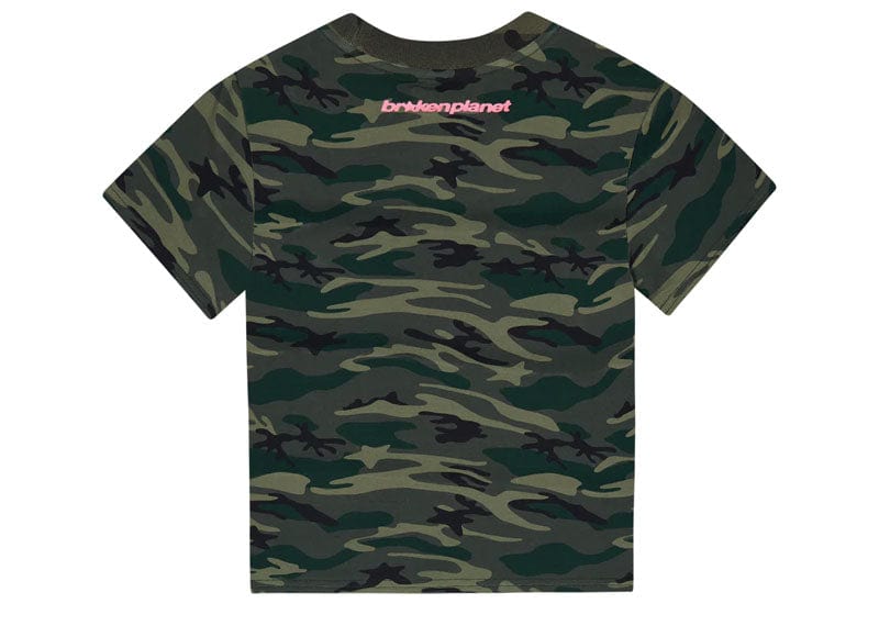 Broken Planet Streetwear Broken Planet Market Star Camo Stargirl Tee Green Star Camo