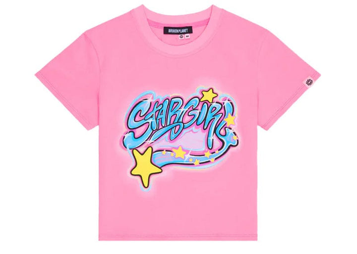 Broken Planet StarGirl Grafitti Cropped Tee Candy Pink (Women's