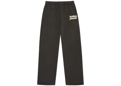 Broken Planet streetwear Broken Planet Straight-Leg Sweatpants Soot Black/White Logo