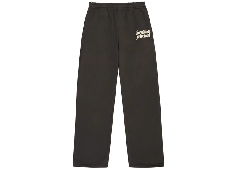 Broken Planet streetwear Broken Planet Straight-Leg Sweatpants Soot Black/White Logo