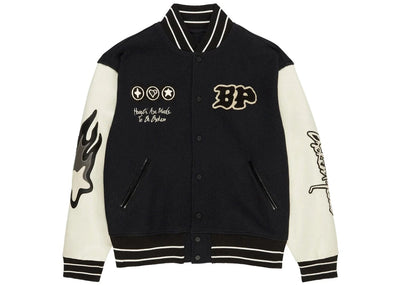 Broken Planet streetwear Broken Planet Varsity Jacket Black/White
