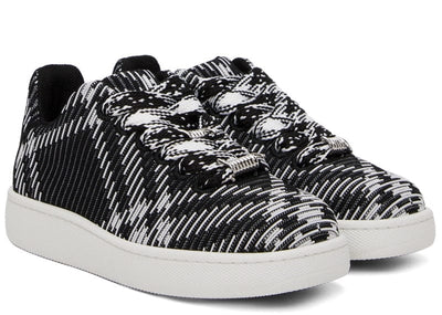 Burberry sneakers Burberry Check Knit Box Sneaker Black White