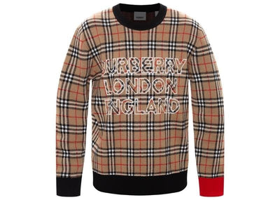 burberry Streetwear Burberry Check Logo Sweater