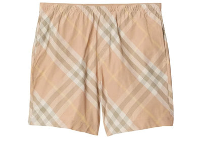Burberry Streetwear Burberry Checked Swim Shorts Beige