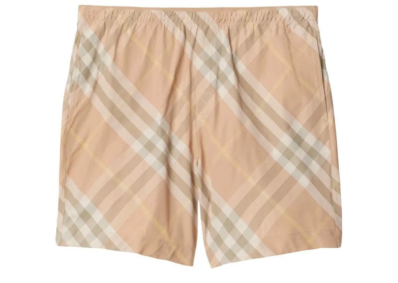 Burberry Streetwear Burberry Checked Swim Shorts Beige