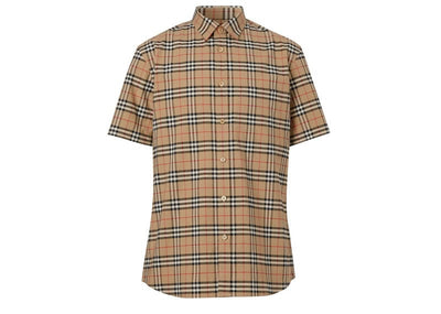 Burberry streetwear Burberry Nova-Check Pattern Cotton Shirt Archive Beige
