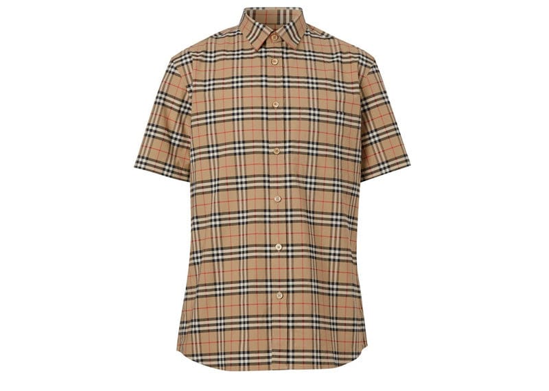 Burberry streetwear Burberry Nova-Check Pattern Cotton Shirt Archive Beige