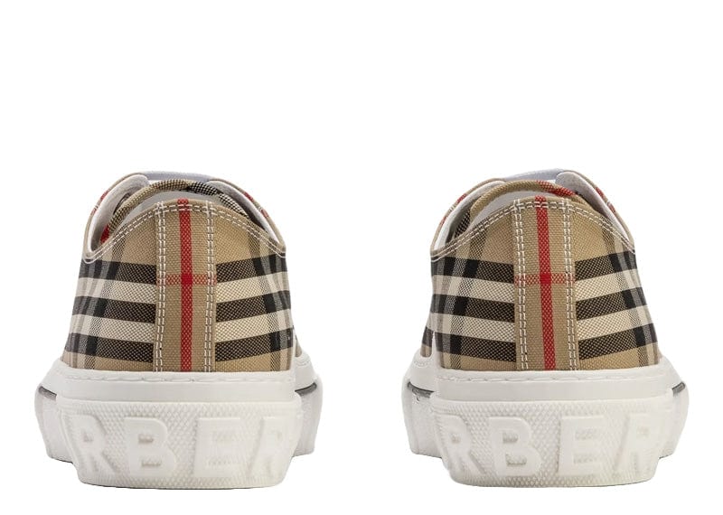 Burberry Vintage Check Cotton Sneakers Archive Beige White – Court