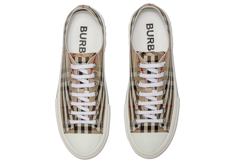 burberry Sneakers Burberry Vintage Check Cotton Sneakers Archive Beige White