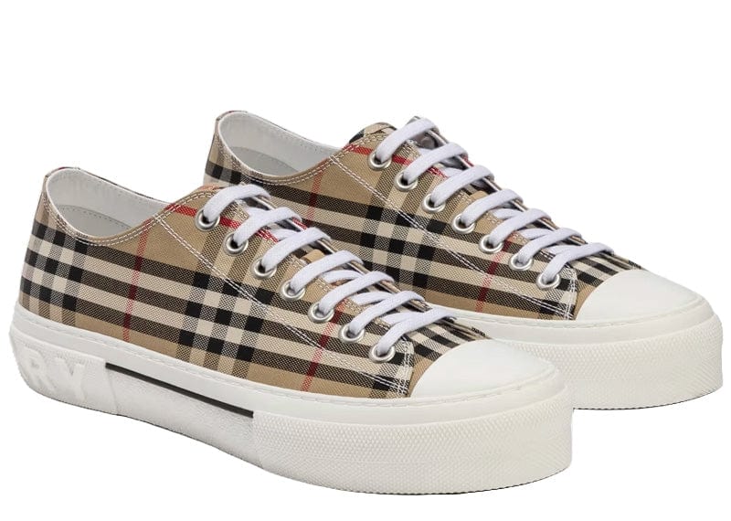 burberry Sneakers Burberry Vintage Check Cotton Sneakers Archive Beige White