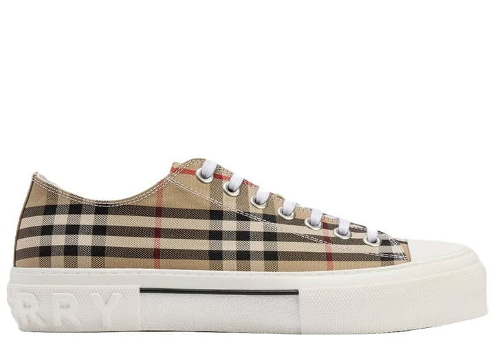 Burberry Vintage Check Cotton Sneakers Archive Beige White