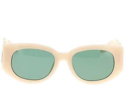 Casablanca Accessories Acetate & Metal Wave Oval Sunglasses