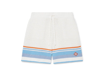 Casablanca Streetwear Casablanca Cotton Crochet Tennis Shorts White/Blue