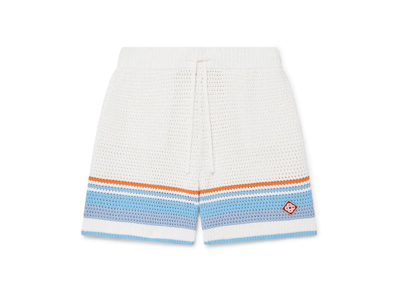 Casablanca Streetwear Casablanca Cotton Crochet Tennis Shorts White/Blue