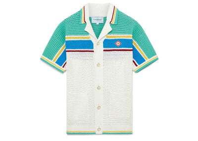 casablanca Streetwear Casablanca Crochet Tennis Shirt White/Blue