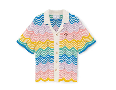 Casablanca Streetwear Casablanca Gradient Wave Knit Multicolor Shirt