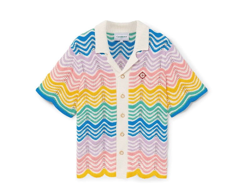 Casablanca Streetwear Casablanca Gradient Wave Knit Multicolor Shirt