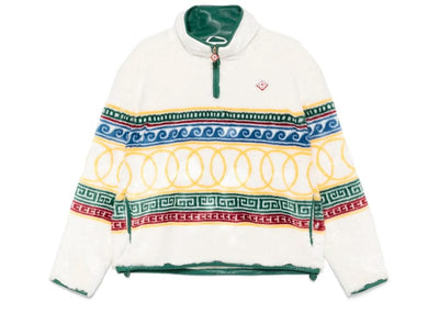 Casablanca Streetwear Casablanca Jacquard Faux Fur Pullover Jacket Multicolour