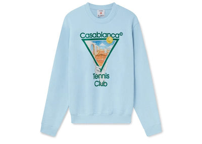 casablanca Streetwear Casablanca Metaphysical Tennis Icon Sweatshirt Light Blue