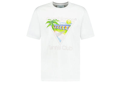 Casablanca Streetwear Casablanca Tennis Club Pink Graphic Tee White