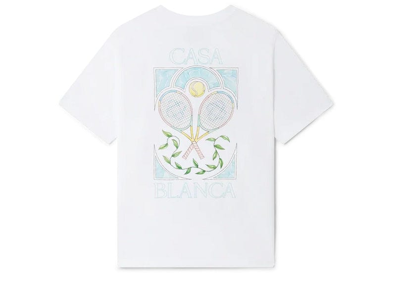Casablanca Streetwear Casablanca Tennis Pastelle T-Shirt White