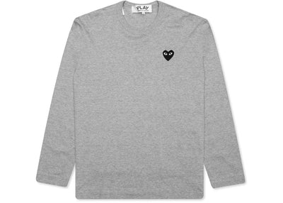 CDG Play streetwear CDG Play Black Heart Emblem L/S T-shirt Grey