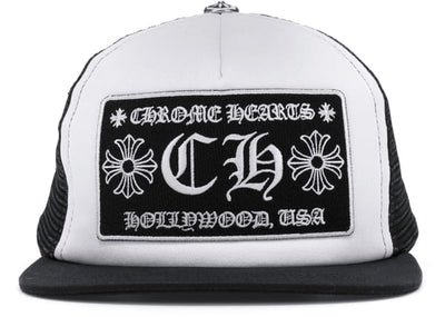 Chrome Hearts streetwear Chrome Hearts CH Hollywood Trucker Hat Black/White