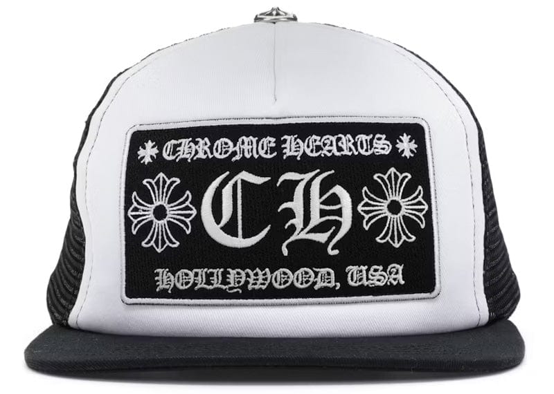 Chrome Hearts streetwear Chrome Hearts CH Hollywood Trucker Hat Black/White