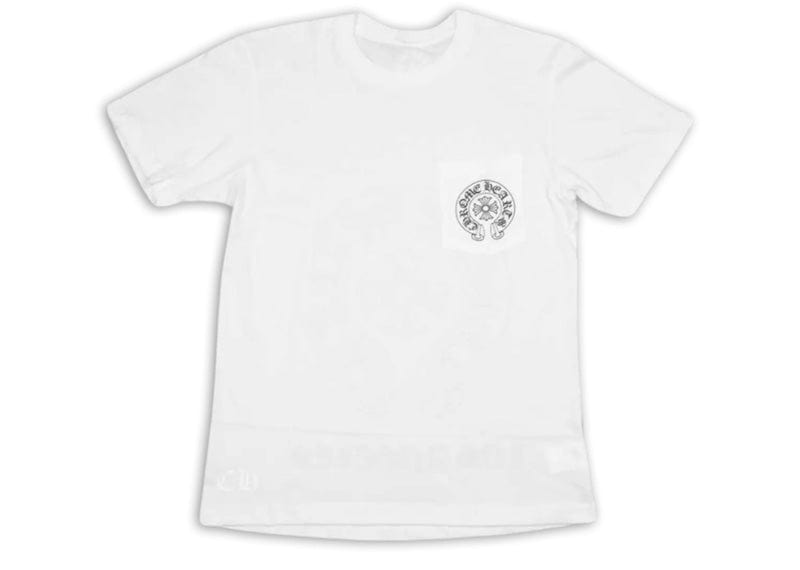 Chrome Hearts streetwear Chrome Hearts Horse Shoe Logo Pocket T-Shirt White