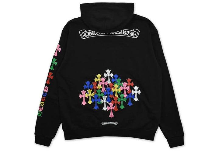 Chrome Hearts Multi Color Cross Cemetery Hoodie Black – Court Order