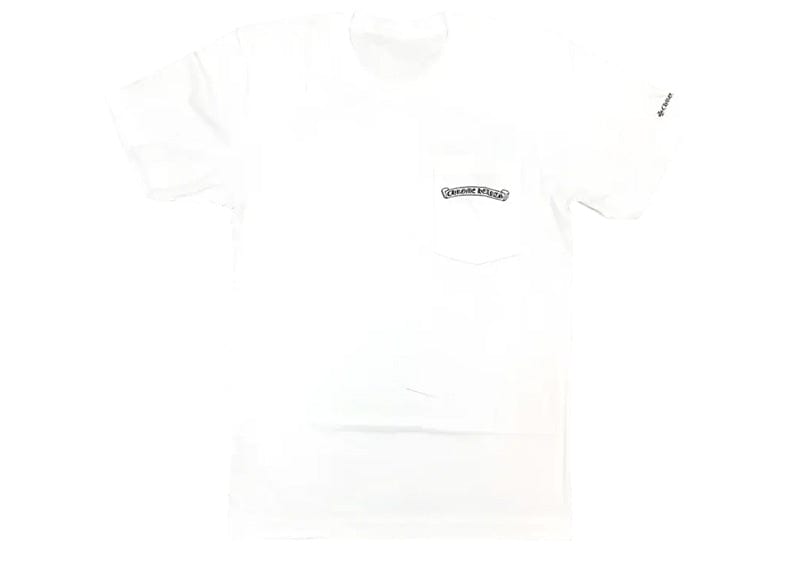 Chrome Hearts streetwear Chrome Hearts Scroll Logo Pocket T-shirt White