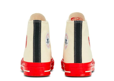 Converse Sneakers Converse Chuck Taylor All-Star 70 Hi Comme des Garcons PLAY Egret Red Midsole
