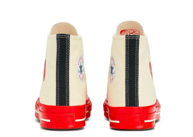 Converse Sneakers Converse Chuck Taylor All-Star 70 Hi Comme des Garcons PLAY Egret Red Midsole