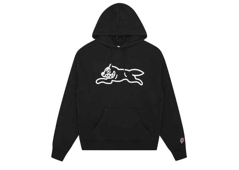 Corteiz Streetwear Billionaire Boys Club Running Dog Popover Hoodie Black