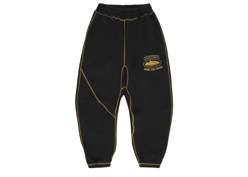 Corteiz Streetwear Corteiz Alcatraz Contrast Sweatpant Black/Yellow