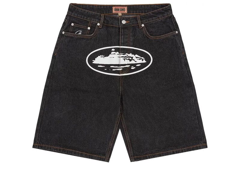 Corteiz streetwear Corteiz Alcatraz Denim Shorts Washed Black