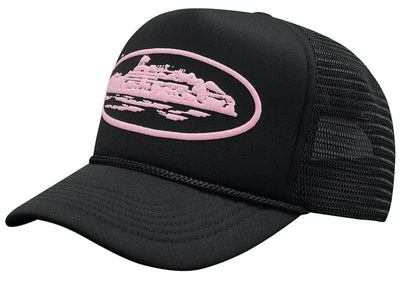 Corteiz streetwear Corteiz Alcatraz Premium Trucker Hat Black/Pink