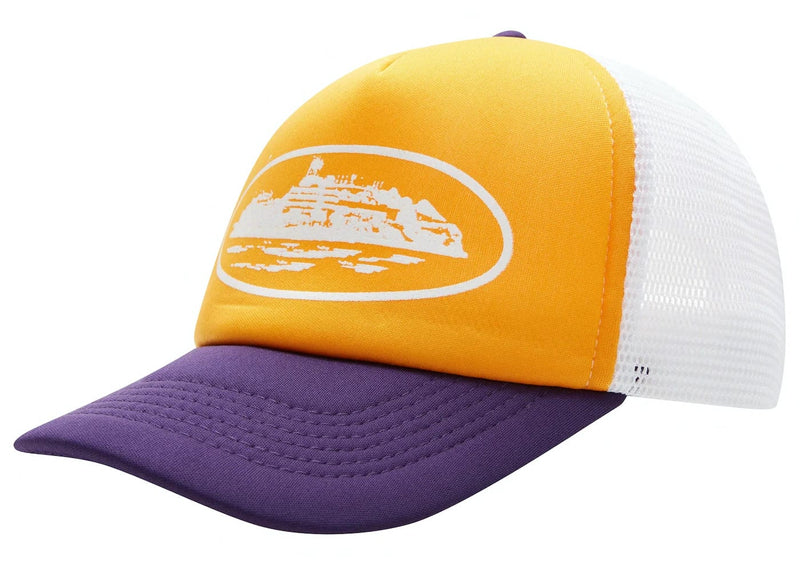 Corteiz streetwear Corteiz Alcatraz Trucker Hat Yellow/Purple