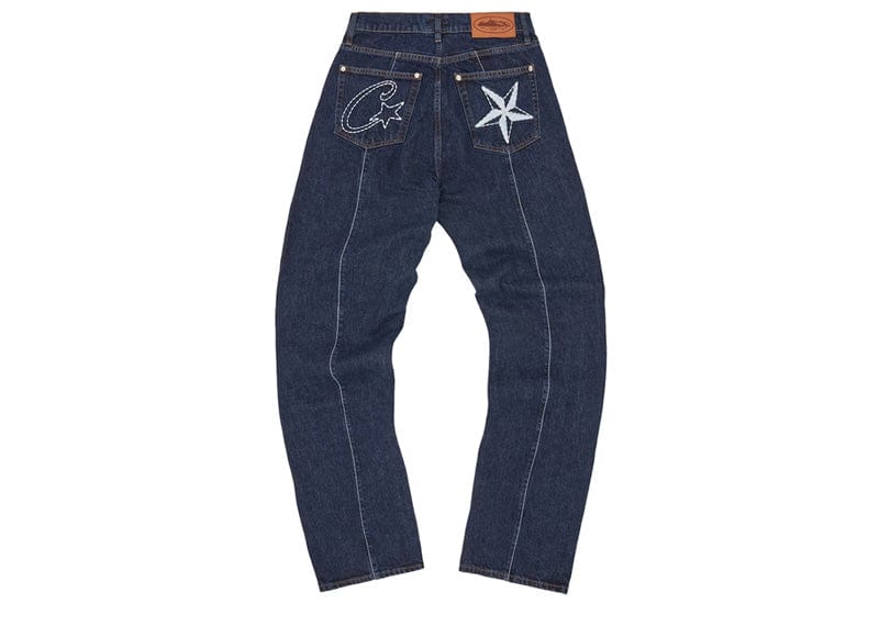 Corteiz streetwear Corteiz C-Star Stitch-Down Jeans Dark Wash