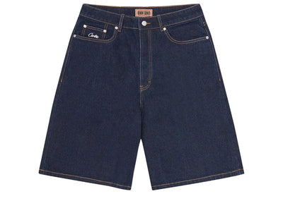 Corteiz Streetwear Corteiz Dual Stripe Denim Short Washed Indigo