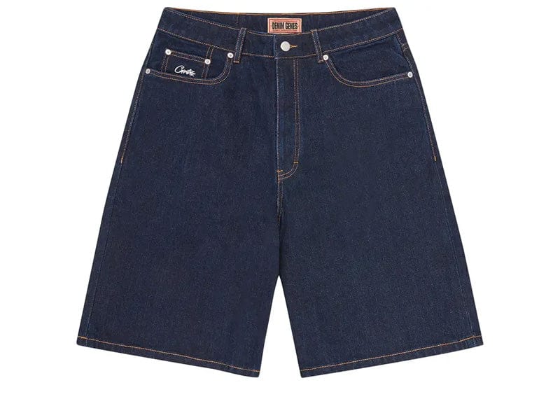 Corteiz Streetwear Corteiz Dual Stripe Denim Short Washed Indigo