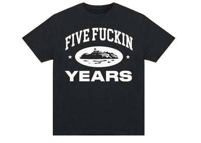 Corteiz Streetwear Corteiz Five Fuckin Years Tee Black