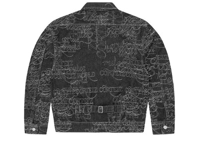 Corteiz streetwear Corteiz Handwritten Denim Trucker Black