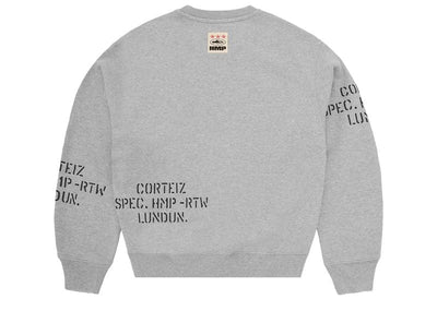 Corteiz Streetwear Corteiz Hmp Stencil Crewneck Light Heather