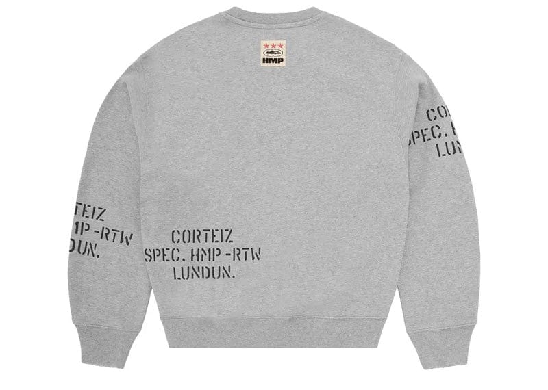 Corteiz Streetwear Corteiz Hmp Stencil Crewneck Light Heather